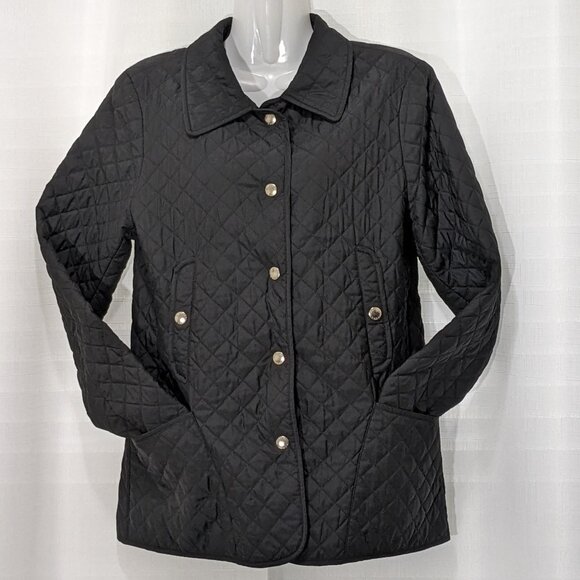 MICHAEL KORS Black Quilted  Women's Jacket Size M - Picture 1 of 10